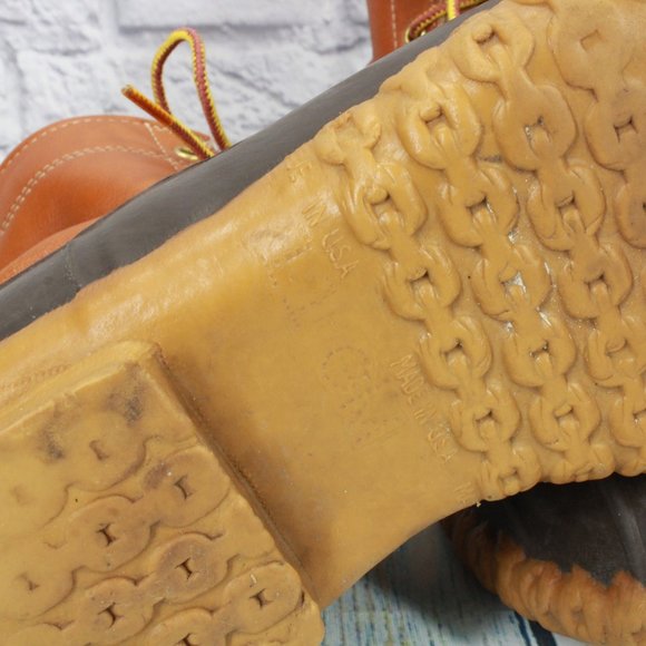 LL Bean Womens Brown Leather 8-Inch Insulated Ankle Duck Boots Size 10 M - Picture 9 of 9